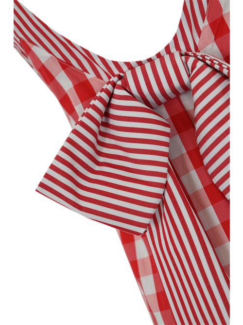 Abito lungo The Crazy in misto cotone Rosso Bianco FRONT STREET | 3429715